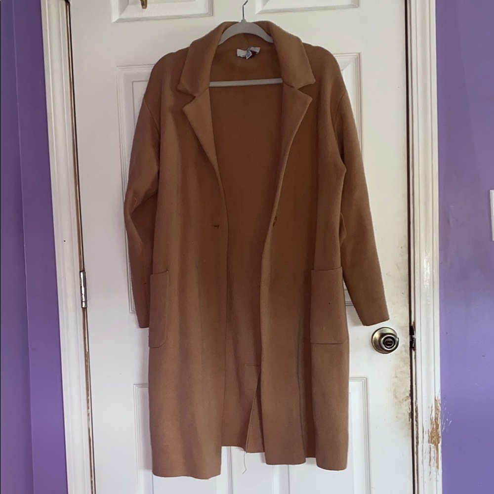 Stylish Tan Long Coat